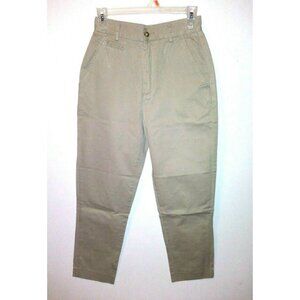 Womens American Eagle pants High waist Khaki/Tan/Beige Sz 4 Mom crop trousers